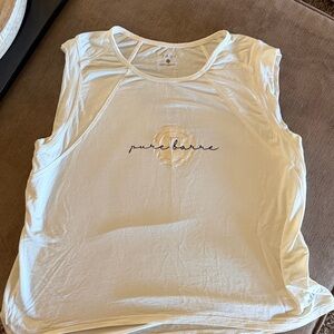 Tavi Pure Barre Cream Muscle Tee